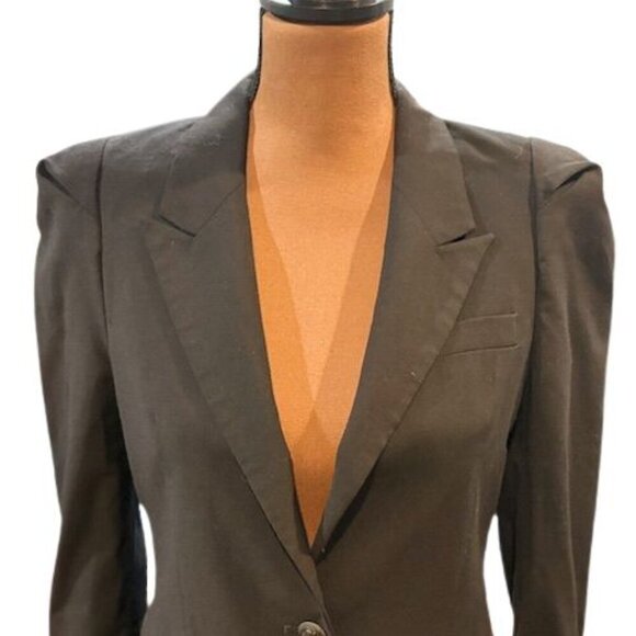 Zara Single Button Closure Notched Lapel Black Blazer with 2 Front Pockets – SM - Picture 2 of 8